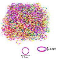 200pcs Bandas Elásticas De Doble Color Para Hacer Pulseras Y Collares DIY Regalo Para Niñas Herramienta De Tejido Loom - details 0