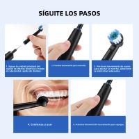 Cepillo De Dientes Eléctrico Recargable Para Adultos Con Cerdas Suaves Y Cabezas De Cepillo Rotatorias Inteligente Timer Limpieza Profunda Modos De Limpieza Placa Eliminación Blanqueamiento Masaje IP67 Impermeable - details 8