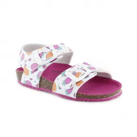 Sandalias de niña Garvalin 212436-A Blanco Frutas. Garvalin IGAR21E13 - 1