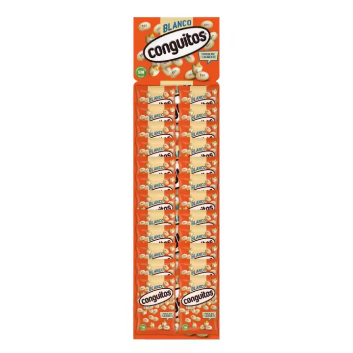 Conguitos Blancos - Conguitos Chocolate Blanco - 24 Unidades x 18 gramos - Cacahuete Recubierto de Chocolate Blanco Conguitos - Conguitos BLANCOS - 1