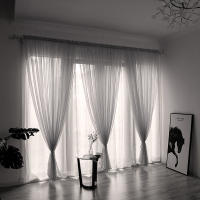 Cortinas De Moda Para Ventana Sencillas Y Modernas En Color Solido De Alta Calidad Decoración Festiva Para Bodas Y Hogar - details 5