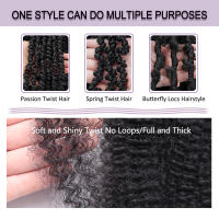 Extensiones De Cabello Crochet Afro Spring Twist Pre-Separadas Marley Para Mujeres Synthetic Braids Cabello Tejido De Afro Twist - details 15