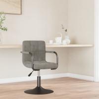 vidaXL Silla de comedor de terciopelo verde claro en color Gris claro/Negro/Gris oscuro | cómodas modernas ergonómicas para comedor cocina salón hogar - details 0