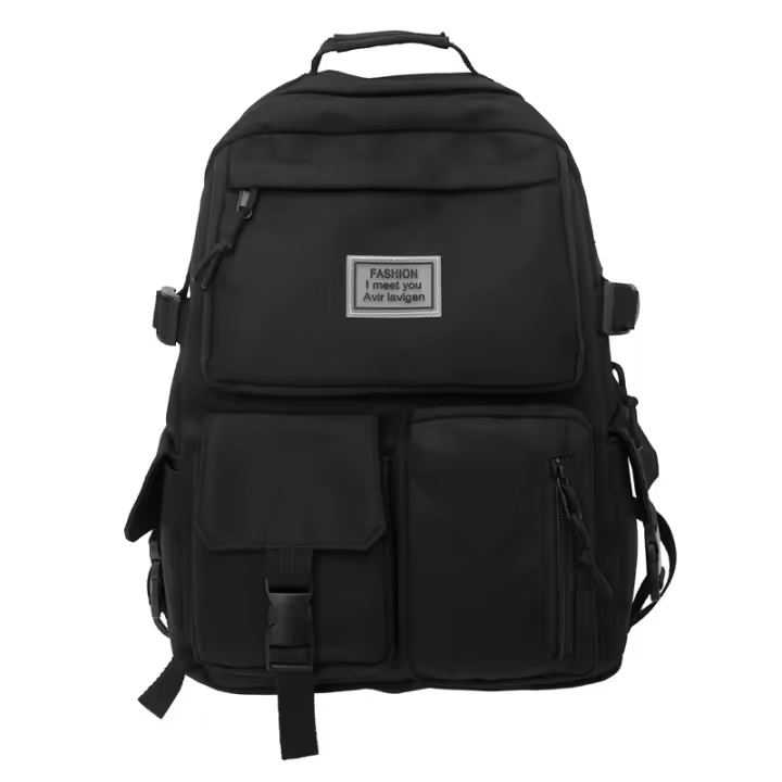 Mochila multifuncional de de de nailon para estudiantes, mochila gran capacidad con cremallera, Colo - 1