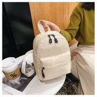 Mochila Mini Para Mujer De Nylon Blanco Estilo Casual Con Bolsillo Exterior Cierre De Cremallera Adecuada Para Escuela Y Viajes - details 10