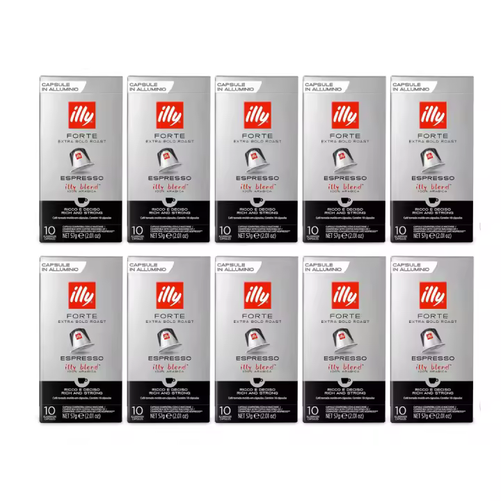 Illy Café Pack 10 Cajas Forte Capsulas Compatibles Nespresso 10 Uds - Qumir - 1