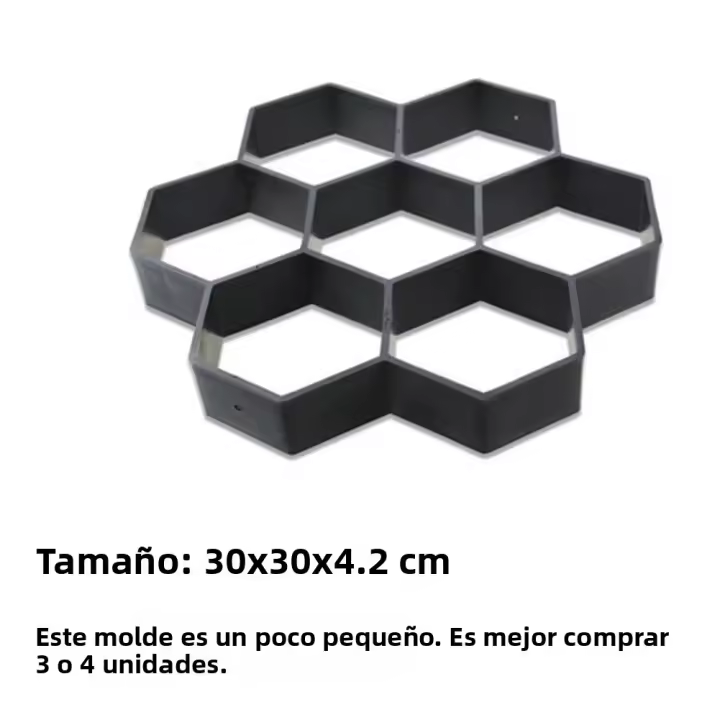 Molde De Piedra En Cuadrícula De 9/7 Para Paving Pavement DIY Molde De Hormigón Para Camino De Piedra De Jardín Y Césped - 1
