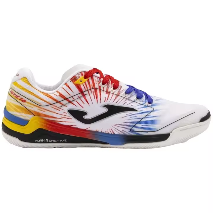 Calzado De Fútbol Joma modelo Invicto Men 2476 Blanco Rojo Indoor en color Blanco - 1
