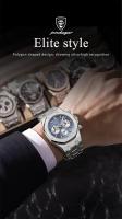 Reloj De Pulsera Para Hombre POEDAGAR Lujo Resistente Al Agua Con Manecillas Luminosas Cronógrafo Acero Inoxidable Cuarzo Reloj Hombre - details 2