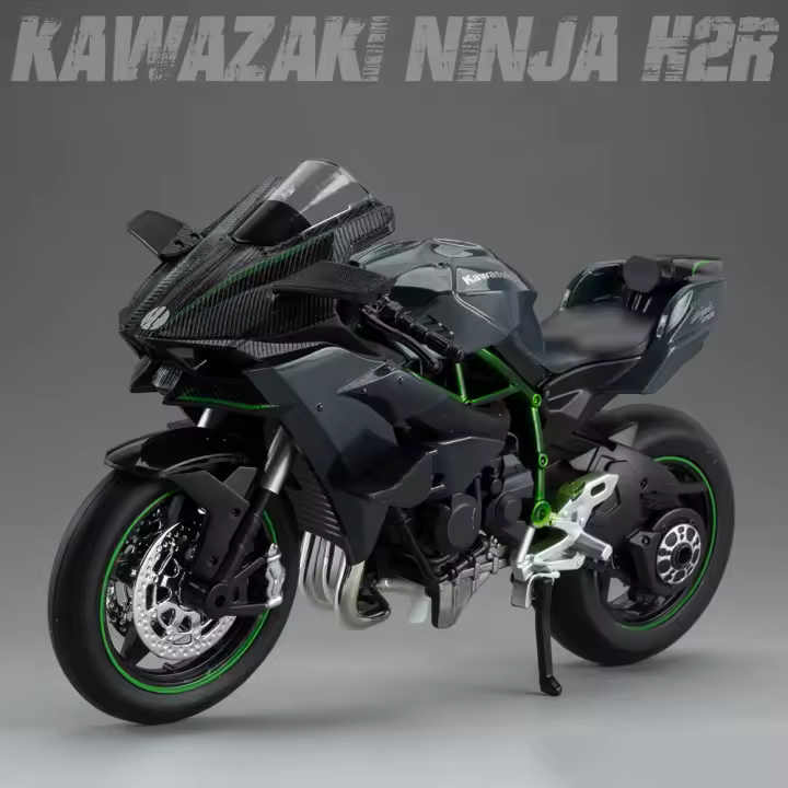 Moto Simulada 1:12 S1000RR Kawazaki NINJA H2R Juguete De Aleación Con Sonido Luz Y Absorción De Choque Regalo Para Niños - 1