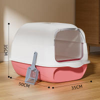 PORCHEDDU Caja de Arena para Gatos Extra Grande completamente Cerrada, odorless para Gatos a prueba de olores, Caja de Arena para Gatos extraible antisalpicadurás - details 2