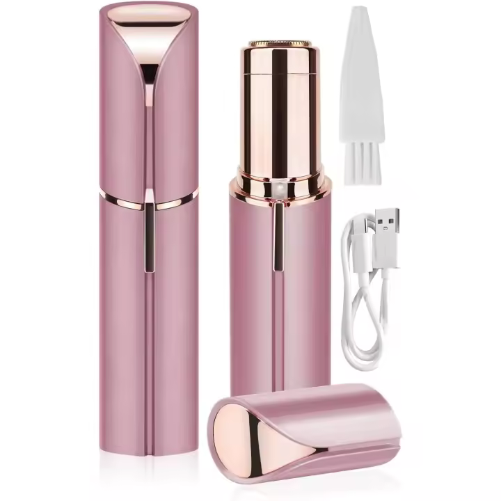 Eliminador de vello facial para mujeres, afeitadora eléctrica de cejas USB, recortadora de cejas sin dolor, para el cuerpo, vello facial, labios, barbilla, interruptor con luz LED - 1