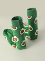 2 Pares De Calcetines De Algodón Transpirable Para Hombres Y Mujeres Con Patrón De Aguacate Divertido Calcetines De Muñeca Para Parejas Talla EU39-42 - details 2