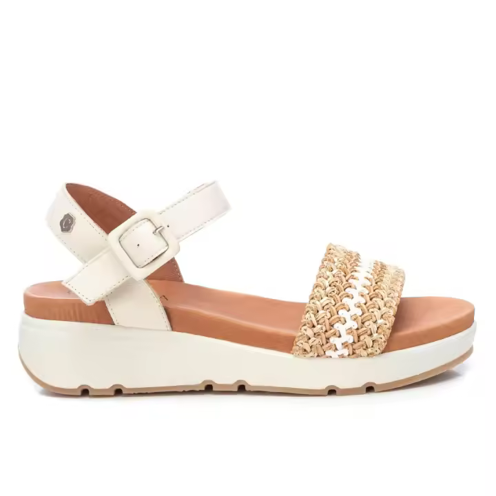 Carmela Sandalias de cuña BEIGE de color Blanco - 1