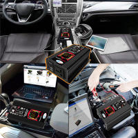 Inversor De Coche Inteligente 6000W Dual USB Poder Inteligente Inversor DC 12V a AC 110V 220V Con Pantalla LCD Para iPad Teléfono - details 7