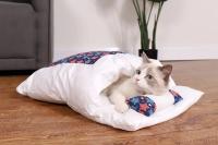 Casa De Gato Kawaii Grande Almohadilla Desmontable Para Adultos Con Cubierta Removible Comodidad Y Alimento Lindo Suministros Para Mascotas - details 6