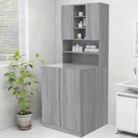Armario de Lavadora 70,5x25,5x90 cm Estantería Muebles Colada Color Gris sonoma,  Blanco,  Blanco brillante y mas - details 4