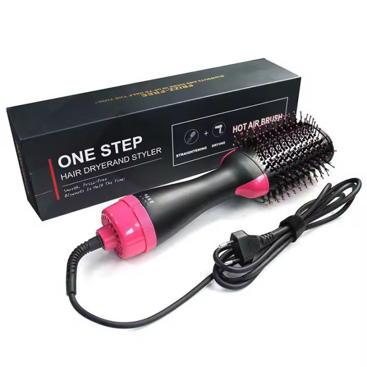 🔥【GIFT MAMÁ】Cepillo Secador Profesional 2en1｜Tecnología Iónica Antiencrespamiento｜Doble Voltaje Mundial｜Motor Turbo 1200W｜Salón en Casa-Cecodadi - 1