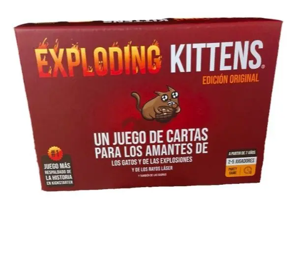 Cartas de juego de Fiesta en Español, Cartas de juego de Mesa de Gatito Explosivo - 1