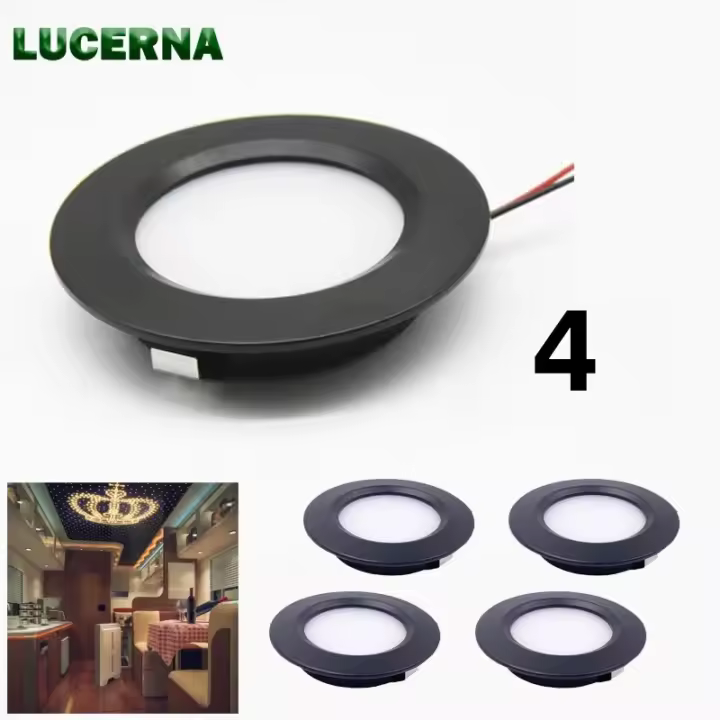 Luz De Techo LED Recargable Para Caravana Y Barco 12V Luz De Lectura Interior De RV Luz De Pared Integrada Para Motorhome Y Caravana - 1