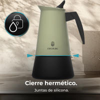Cafetera Italiana Cecotec Piccolina 200 Green de acero inoxidable para 2 tazas - details 1