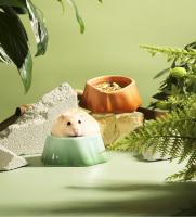 Tazón De Alimentos Para Hamster De Cerámica Con Estilo De Bosque De Hongos Fantasía Casa De Cerámica Para Mascotas Suministros De Paisajismo Para Oso Dorado Evacuación De Calor En Verano - details 4