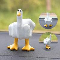 Pequeño Pato Creativo Y Divertido Estatua De Resina Personalizada Con Dedo Middle Para Decoración De Escritorio Hogar Jardín Regalo Figura Animal Estilo Moderno - details 15
