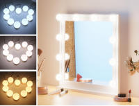 Espejo De Maquillaje Hollywood Con Luz LED Ajustable De 3 Colores Luz Stick USB Cadena Lámpara Dimmer Sin Fin Para Profesionales - details 11