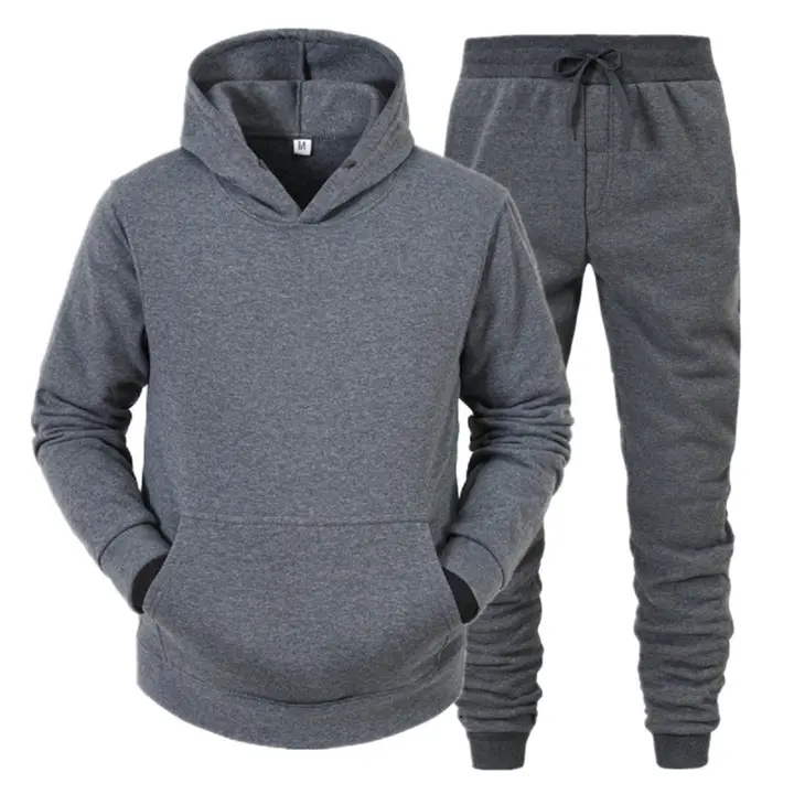 Chaqueta De Pulóver Con Cremallera Y Bolsillos Grandes Y Pantalones Suaves Para Exteriores Para Hombres Estilo Casual - 1