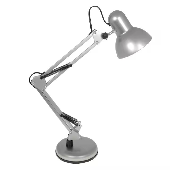 ANTIGONA Lámpara de mesa articulada 1xE27 L.15xAn.12,5xAl.Reg.cm Plata - 1