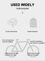 Luz Trasera De Bicicleta LED Recargable Roja Y Azul Con Clip Para Hombro Luz Policial Seguridad Advertencia Con Fuente De Alimentación USB - details 3