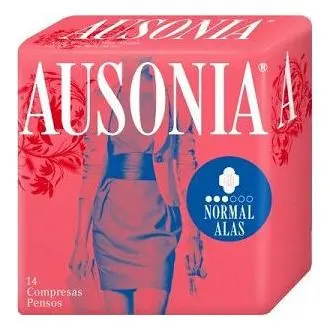 Ausonia Air Dry Compresa Normal Con Alas, 14 Uds - 1