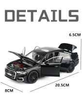 Nueva Audi A6 De 1:24 En Escala Modelo De Aleación Vehículo Miniatura Con Sonido Y Luz Coleccionable Para Niños Regalo De Cumpleaños - details 2