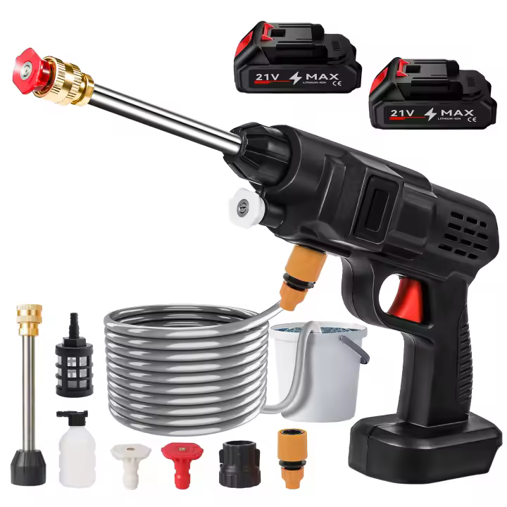 Portable Cordless High Pressure Car Washing Water Gun Washer Spray Car Wash Pressure Cleaning Machine For 21V Battery - 1