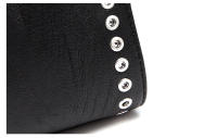 Mochila De Cuero Genuino Para Mujer Lujo Con Hebilla Multifuncional Bolso De Hombro Retro Para Viaje Y Escuela Moda Para Niña Adolescente Negro - details 23