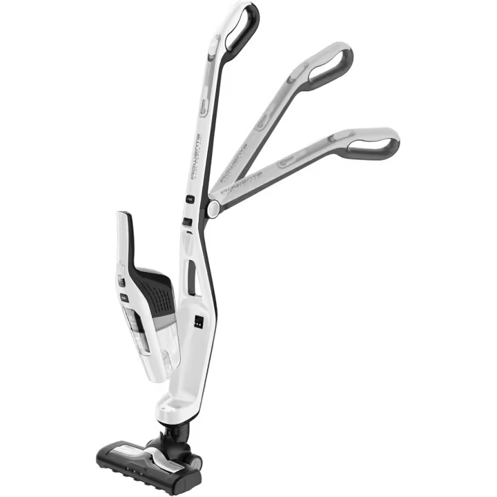 Rowenta Dual Force 2 en 1 RH6737 - Aspiradora 2 en 1 de mano y escoba eléctrica, cepillo motorizado con luces LED, batería 18 V, autonomía 45 min, sin cable, ligera y plegable, sin bolsa - 1