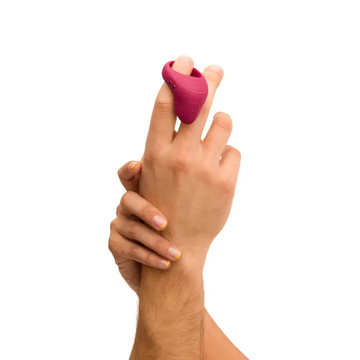 Platanomelón - Anillo Vibrador con 3 Velocidades y 7 Modos, Juguetes Eróticos para Pareja, Recargable - Frodo Rojo - 1