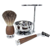 Kit De Afeitar iRAZOR Clásico Con Cepillo De Limpieza De Pelo De Badger Y Cuchilla De 3 Capas Mach 3 Para Hombres Herramientas De Barba Regalo Set De Cuidado Personal - details 5