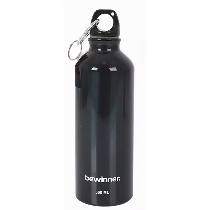 Botella de agua SPORT en aluminio de 500ML, Incluye tapón de rosca con mosquetón - 1