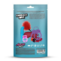 AMOUR PACK Set de 7 Piezas Embrace Love Juguetes sexuales Antifaz Pluma Esposas Dados Vibrador Consolador - details 2