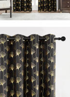 Cortinas De Blackout Con Hojas De Ginkgo Doradas 1 Pieza Cortinas Para Habitación Reducción De Luz Aislamiento Térmico Y Silencioso Decoración De Hogar Y Hotel - details 5
