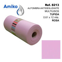 ROLLO DE ALFOMBRA ANTIDESLIZANTE TUPIDA ROSA AMIKO DE 12Mx61CM - details 0