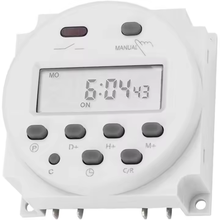 Interruptor temporizador 12VDC 16A LCD Digital Electrónico Interruptor de Relé de Tiempo Programable Microordenador Digital Mini FUENTE DE Alimentación de Control Interruptor Temporizador CN101 - 1