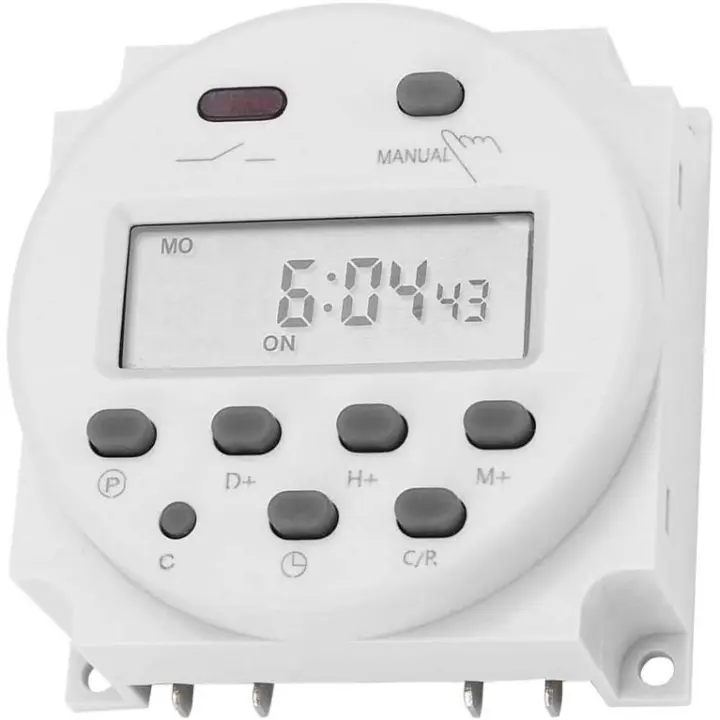 Interruptor temporizador 12VDC 16A LCD Digital Electrónico Interruptor de Relé de Tiempo Programable Microordenador Digital Mini FUENTE DE Alimentación de Control Interruptor Temporizador CN101 - 1