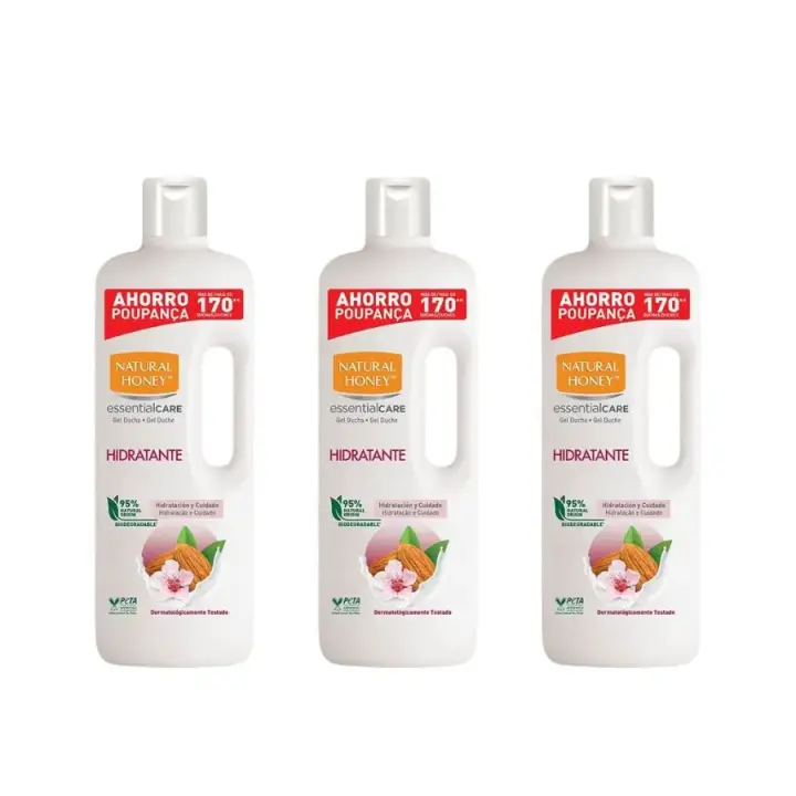 Natural Honey Essential Care Gel De Baño Hidratante 1350 ML x 3 uds.【ROUA】 - 1