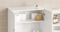 Armario Auxiliar Multiusos de Pared Mueble Baño Colgar Armario Suspendido con 2 Puertas Blanco 60 x 30 x 60 cm FRG231-W ES - details 2