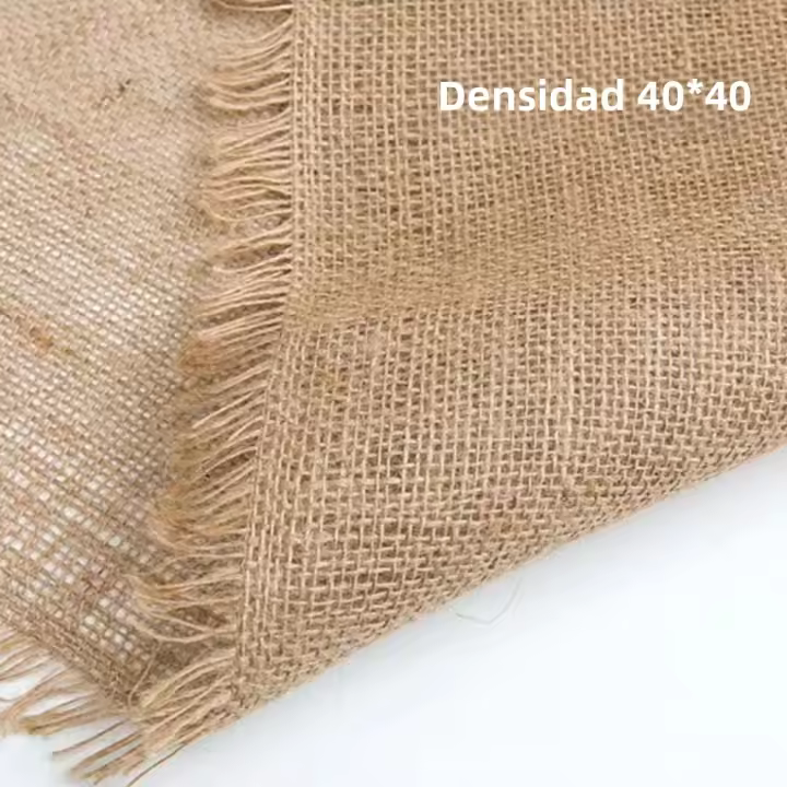 Tela De Jute Natural 63" X 1m50 Tela Hueso Vinagre Vintage Para Jardín Tapicería Y Artesanía DIY Tejida Al Hilo - 1
