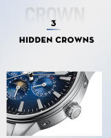 Reloj Mecánico Automático WM Watch Welly Merck Para Hombre Multi-función Resistente Al Agua Con Crowns Ocultas Cristal De Zafiro WM160 - details 11
