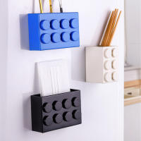 2PCS/set Caja De Almacenamiento Magnética En Forma De Bloque Organizador Para Nevera Adhesivo En La Pared Caja De Almacenamiento Para Puerta De Nevera Sin Perforar - details 3
