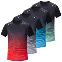 Pack De 4/1/2 Camisetas Deportivas Para Hombres Con Gradiente Secado Rápido Casual Manga Corta Multicolor Talla Mixta Running Fitness - details 2